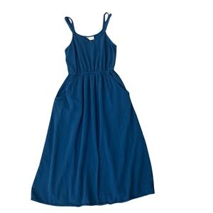 Universal Thread | Double Spaghetti Strap Blue Summer MIDI woth pockets Size M